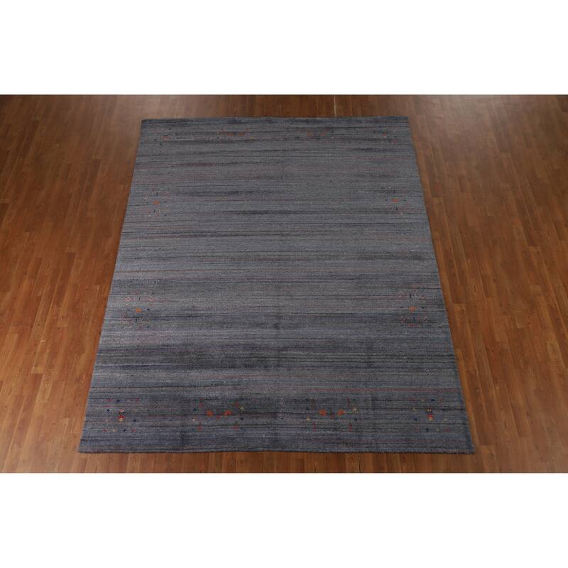 Hand Knotted Oriental 100% Wool Carpet Tribal Tribal Multi-Colored Gabbeh Area Rug - 9' 11'' X 8' 0''