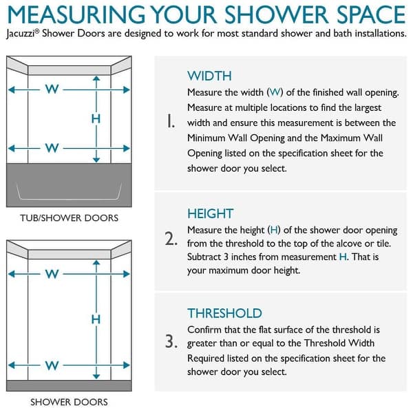 Shop Jacuzzi Sd48 76 High X 48 Wide Sliding Semi Frameless Shower Door Overstock 28035818