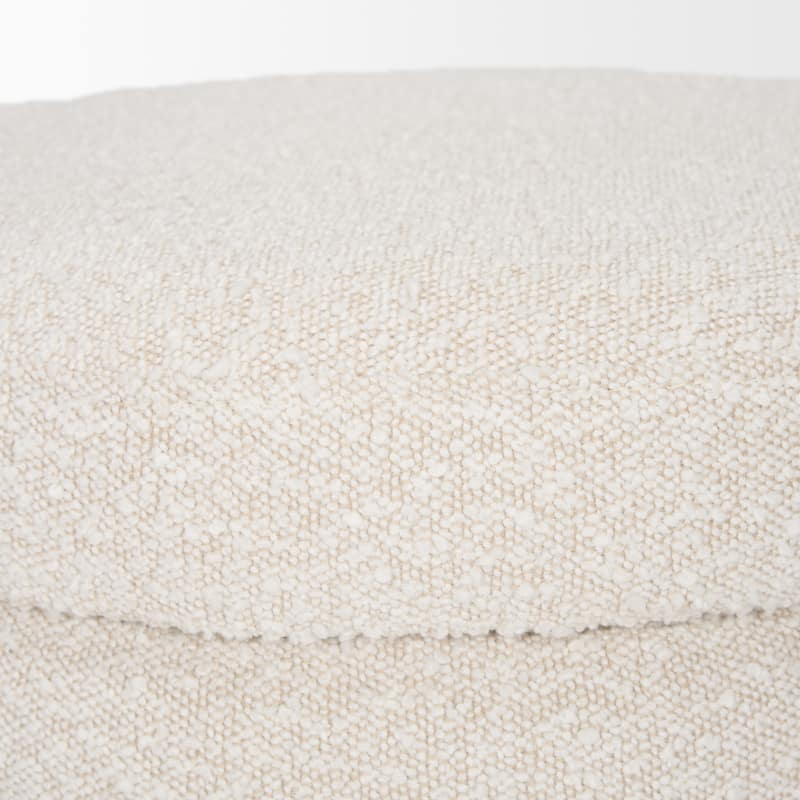 Elise Black Boucle Upholstered Storage Ottoman