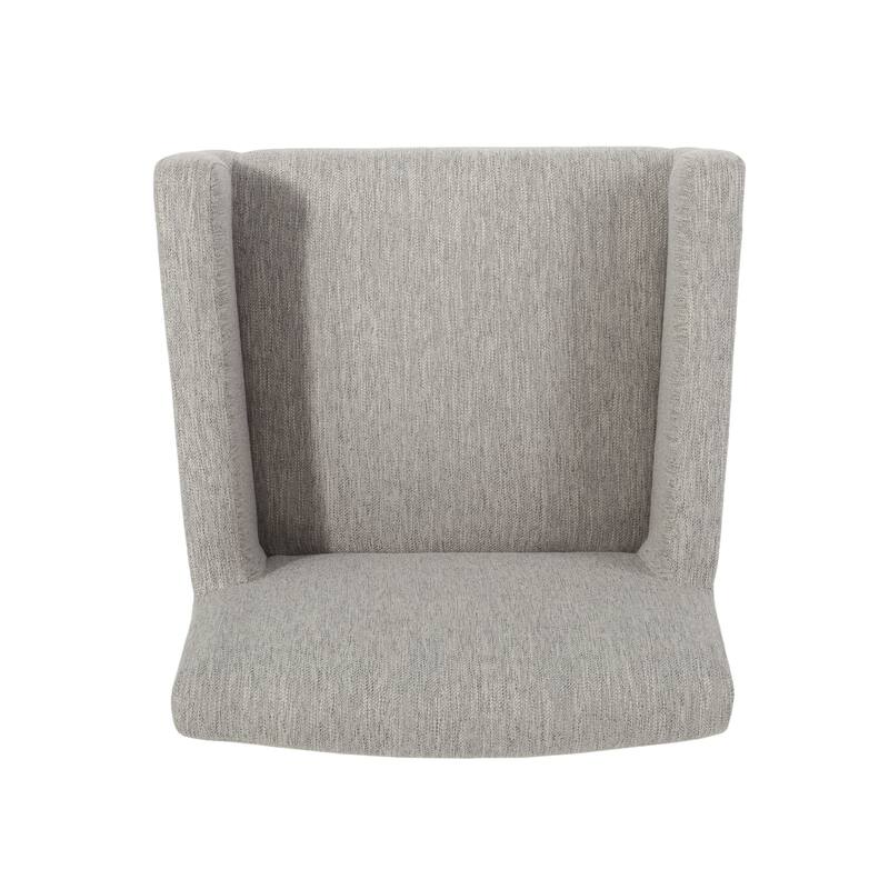 Roomfitters Upholstered 30.5 Inch Counter Stools with Armrests and H-Frame Base, Light Gray