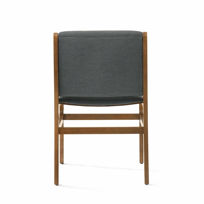 Set of 2, Contemporary Upholstered Dining Chair Set with Rubberwood Frame