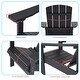 preview thumbnail 89 of 102, BONOSUKI Patio Adirondack Chair w/Cupholder,Weather Resistant-Set of 4