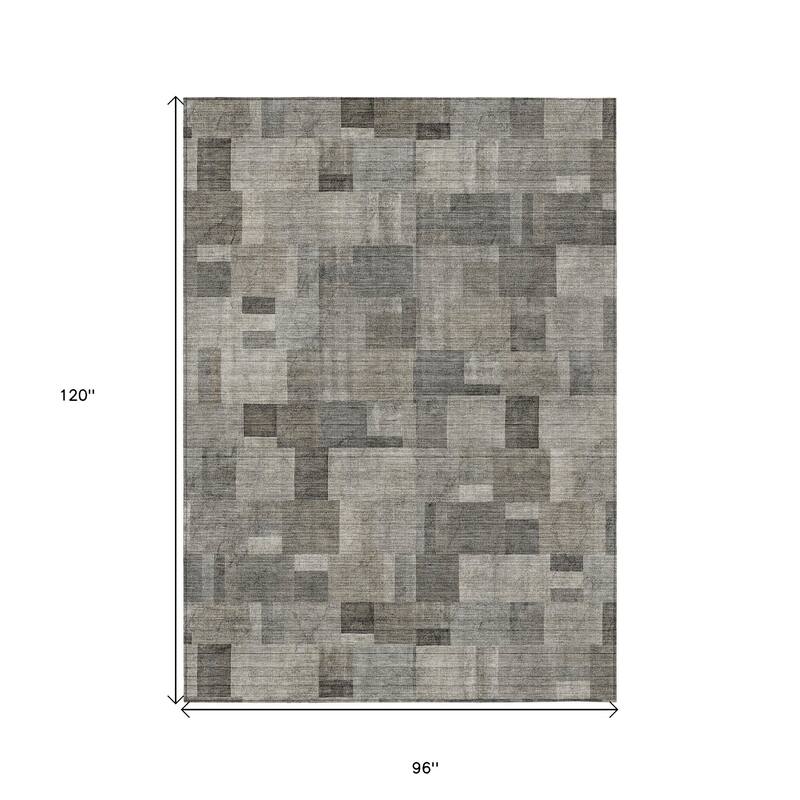 HomeRoots Geometric Transitional Rectangle Outdoor Rug