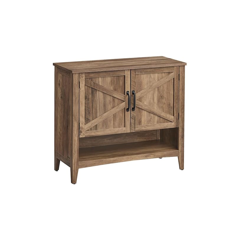 3-Tier Freestanding Shoe Cabinet with Height Adjustable Shelf Suitable for Entryways - 31.5"L x 13.8"W x 27.6"H - Honey-Brown