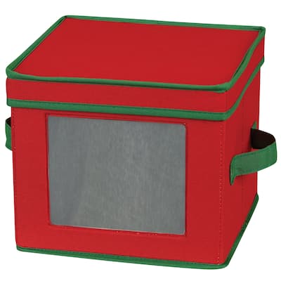 Household Essentials Holiday China Plate Storage Box - 10'' x 10'' x 8''