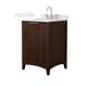 Option Dark Walnut / Giotto Quartz Top / Brushed Nickel