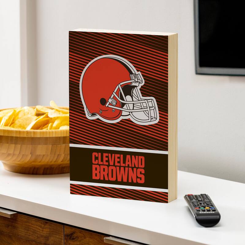 Cleveland Browns Wooden Tabletop Mantel Shelf Sign - 8" x 12"