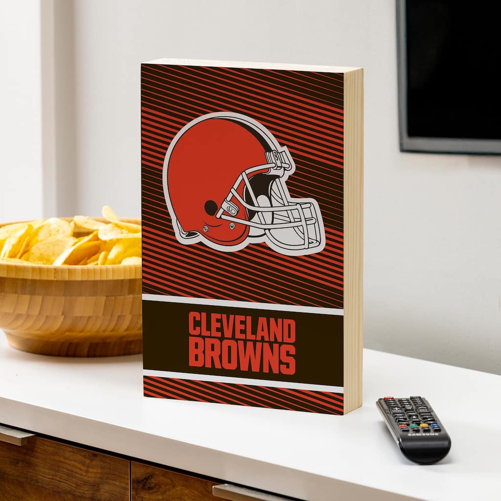 Cleveland Browns Wooden Tabletop Mantel Shelf Sign