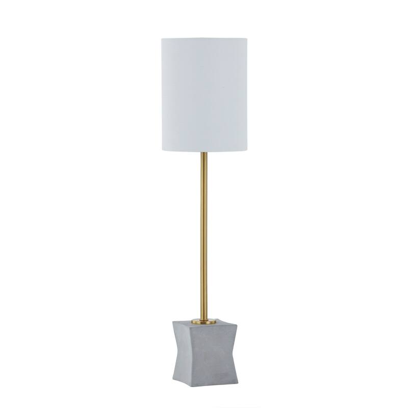 Marion 28" Table Lamp with Linen Shade, Gray (Set of 2)