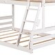 preview thumbnail 27 of 31, House Bed Design Twin over Full House Bunk Bed with Built-in Ladder,Full-length Guardrail