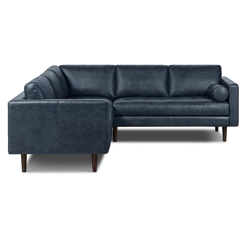 Poly & Bark Napa 98" Corner Sectional Sofa - Full Grain Genuine Italian Leather