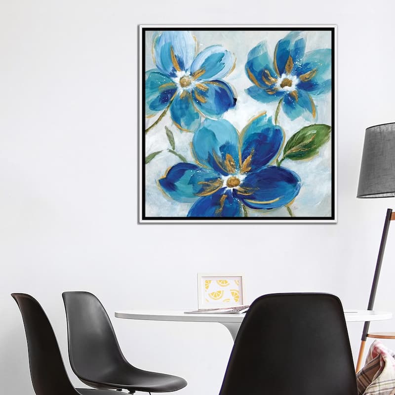 iCanvas "Flowering Blues I" by Nan Framed