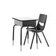 preview thumbnail 38 of 52, Student Desk with Open Front Metal Book Box & Flex Comfort Chair - 24"W x 18"D x 22.25" - 31.25"H Gray Top/Black Chair