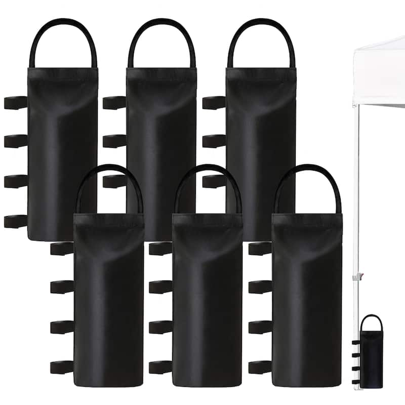 Tradesparker Canopy Weight Bags for Pop-Up Tents, Gazebos, Trampolines, No Sand Included - 6pcs