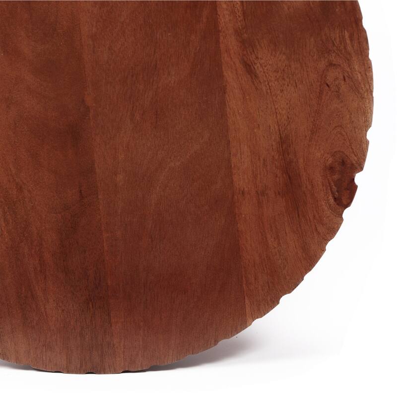 Christopher Knight Home Modern Mango Wood Drum-Shaped End Table