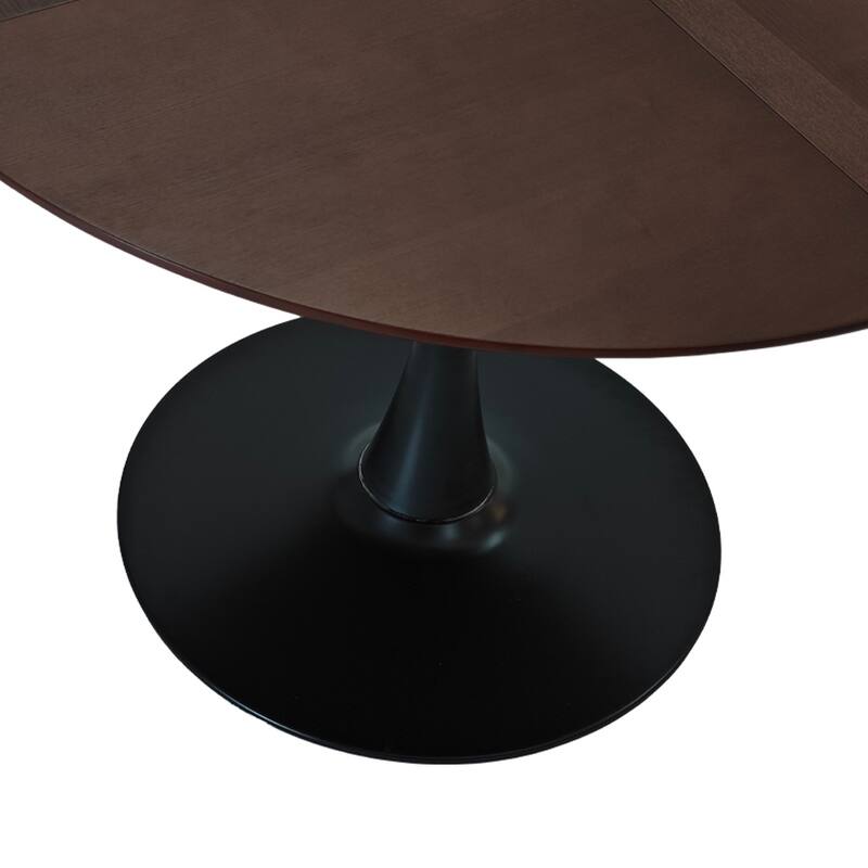 47.24" Modern Round Dining Table,Four Patchwork Tabletops