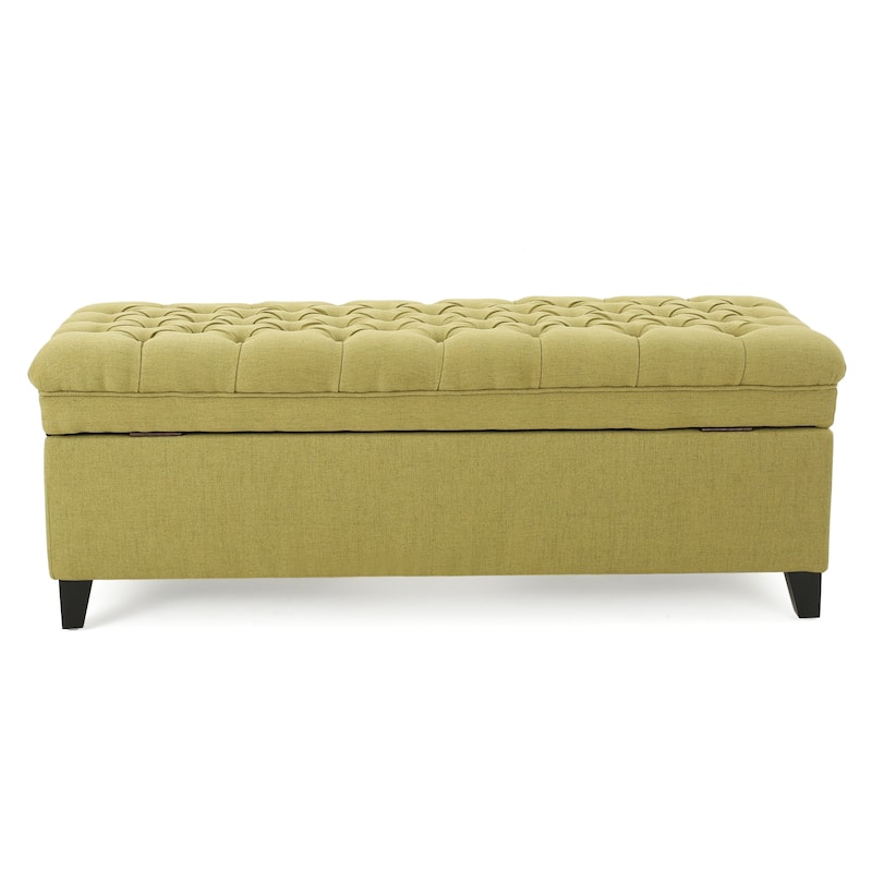 Juliana Fabric Storage Ottoman with Birch Legs