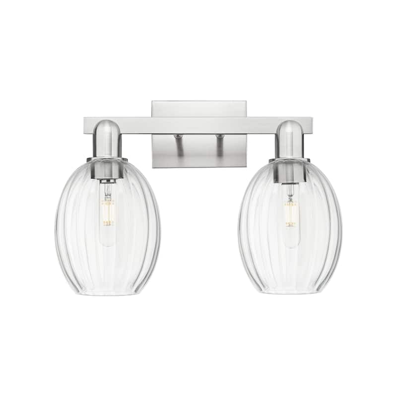 Innovations Lighting 716-2W-13-16 Preston Vanity Preston 2 Light 16" - Brushed Satin Nickel / Clear