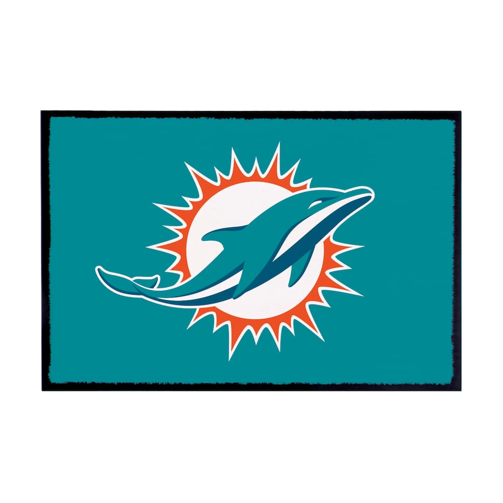 Nylon Indoor/Outdoor Entryway Door Mat, Miami Dolphins