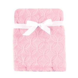 Hudson Baby Infant Girl Plush Blanket, Circle, One Size - Circle - One Size