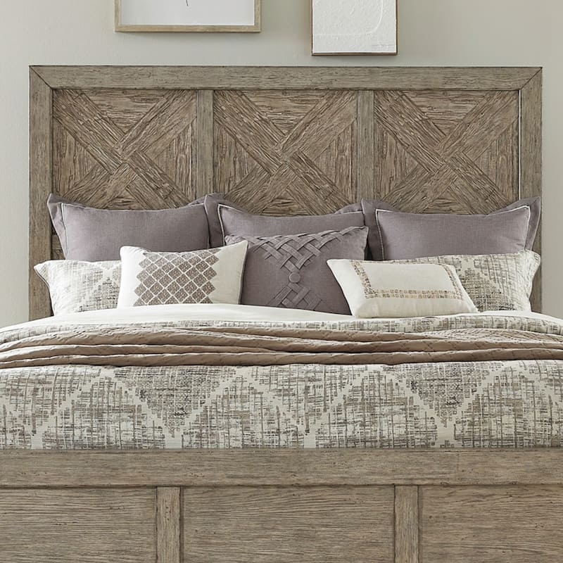 Skyview Lodge Cobblestone Wood Panel Headboard, King or Queen