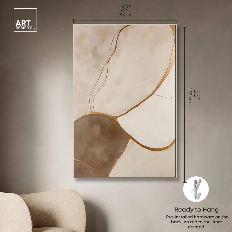 Taupe Terrain I Canvas by Art Remedy