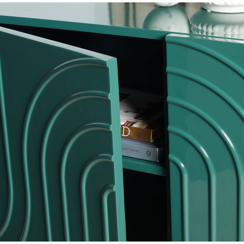 SAFAVIEH Home Saturn Wave Acrylic Sideboard - 64"W x 17"D x 30"H