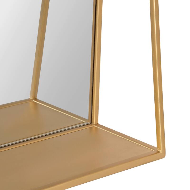 Kate and Laurel Lintz Metal Framed Mirror with Shelf
