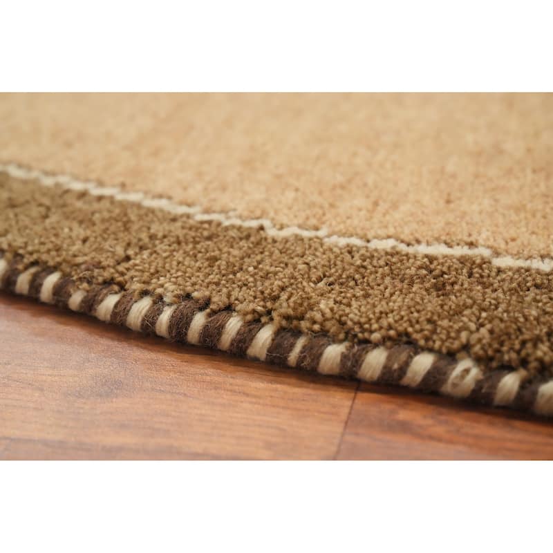 Hand Knotted Oriental 100% Wool Carpet Tribal Modern Beige & Ivories Gabbeh Area Rug - 8' 3'' X 8' 3''