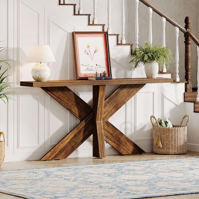 70.9" Extra Long Farmhouse Console Sofa Table for Entryway Hallway
