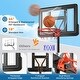 preview thumbnail 7 of 8, Gymax 4.4-10 FT Portable Basketball Hoop w/ 44'' Shatterproof