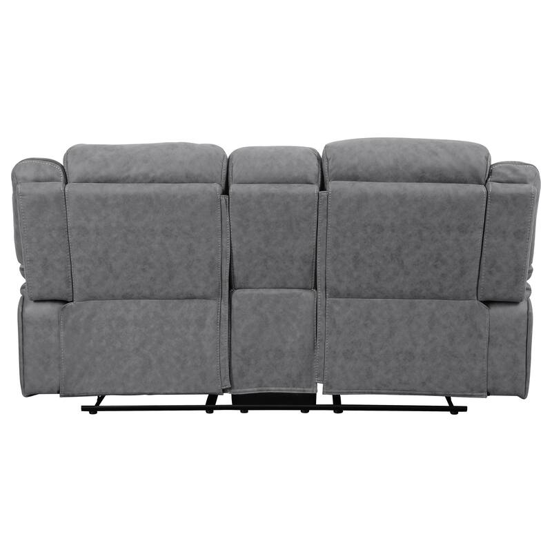 Higgins Upholstered Motion Reclining Sofa Set Grey