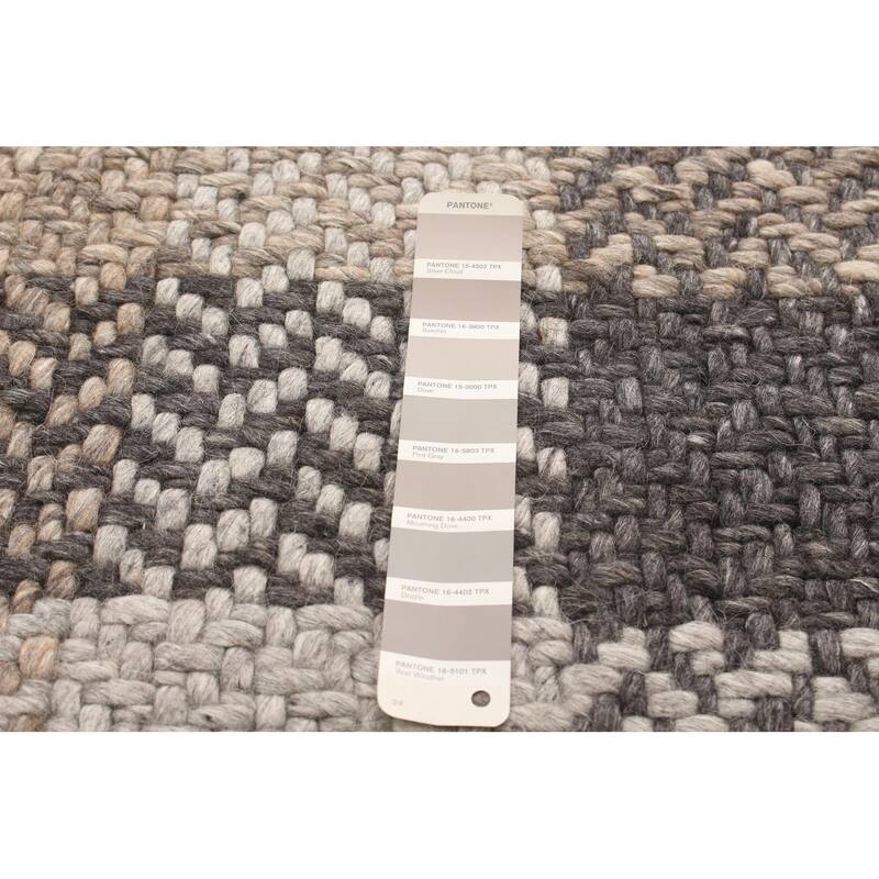 ECARPETGALLERY Hand Tufted Sienna Grey Wool Rug - 5'2 x 8'2