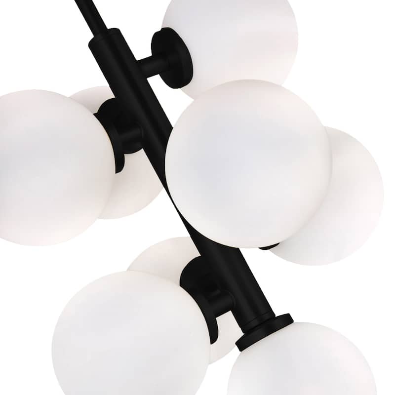 Arya 8 Light Pendant With Black Finish