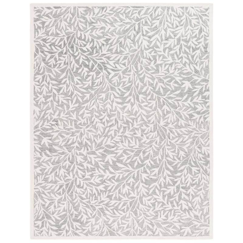 Martha Stewart Handmade Gjurga Contemporary Wool Rug. - 6' Square - Grey/Ivory