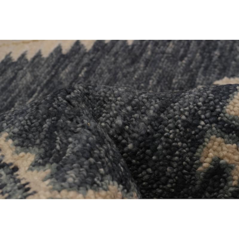 ECARPETGALLERY Hand-knotted Jules Serapi Navy Wool Rug - 9'2 x 11'10