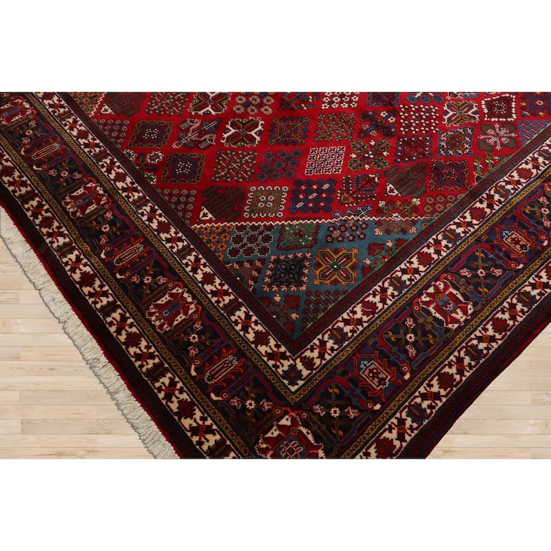 8'7''x12'8'' Hand Knotted Wool Red Joshegan Traditional Rug - 8' 7'' x 12' 8''
