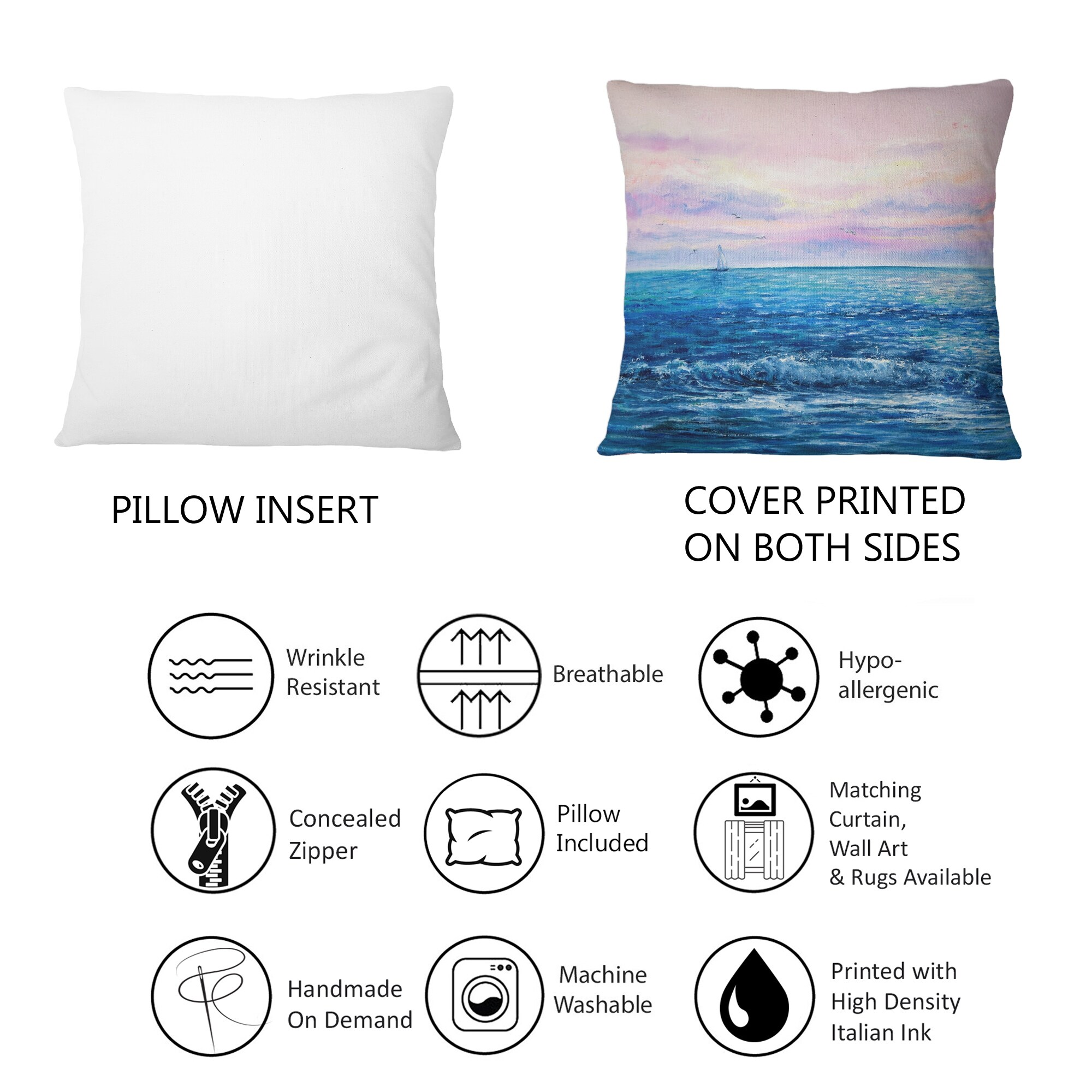 Designart Morning Light On The Ocean Waves II Nautical Coastal Printed Throw Pillow Bed Bath Beyond 33964958