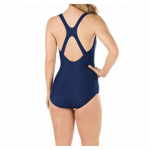 navy speedo swimsuit