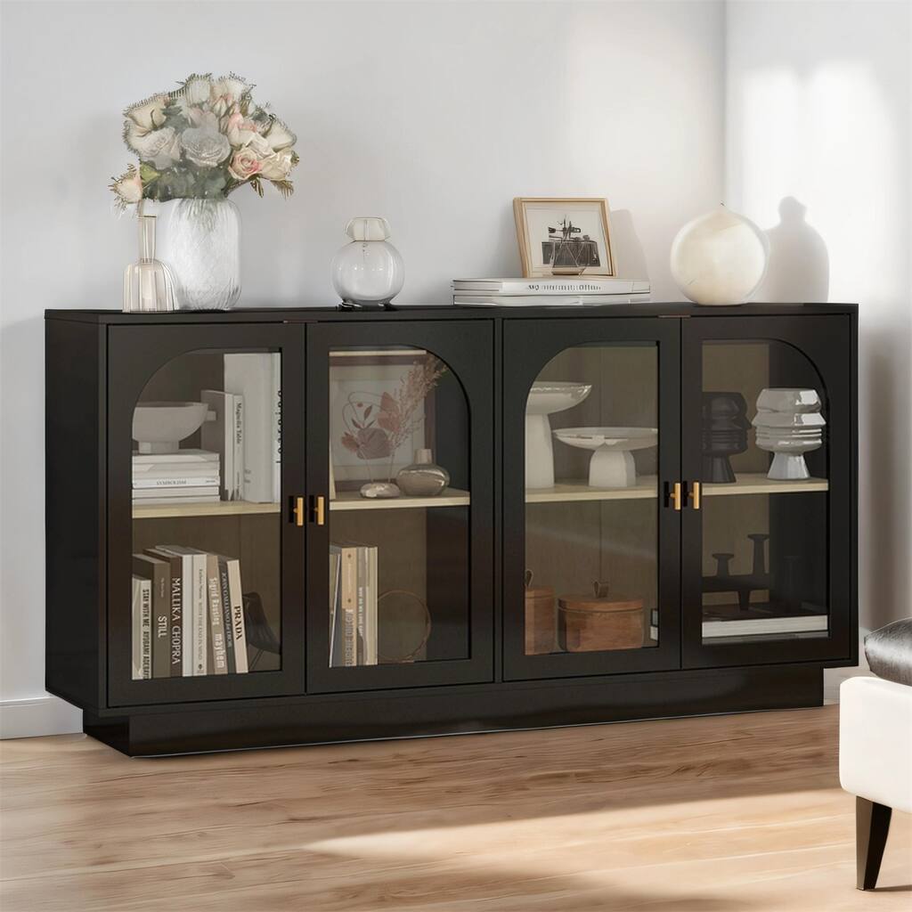 Storage Cabinet with Acrylic Door for Living Room, Dining Room, Study