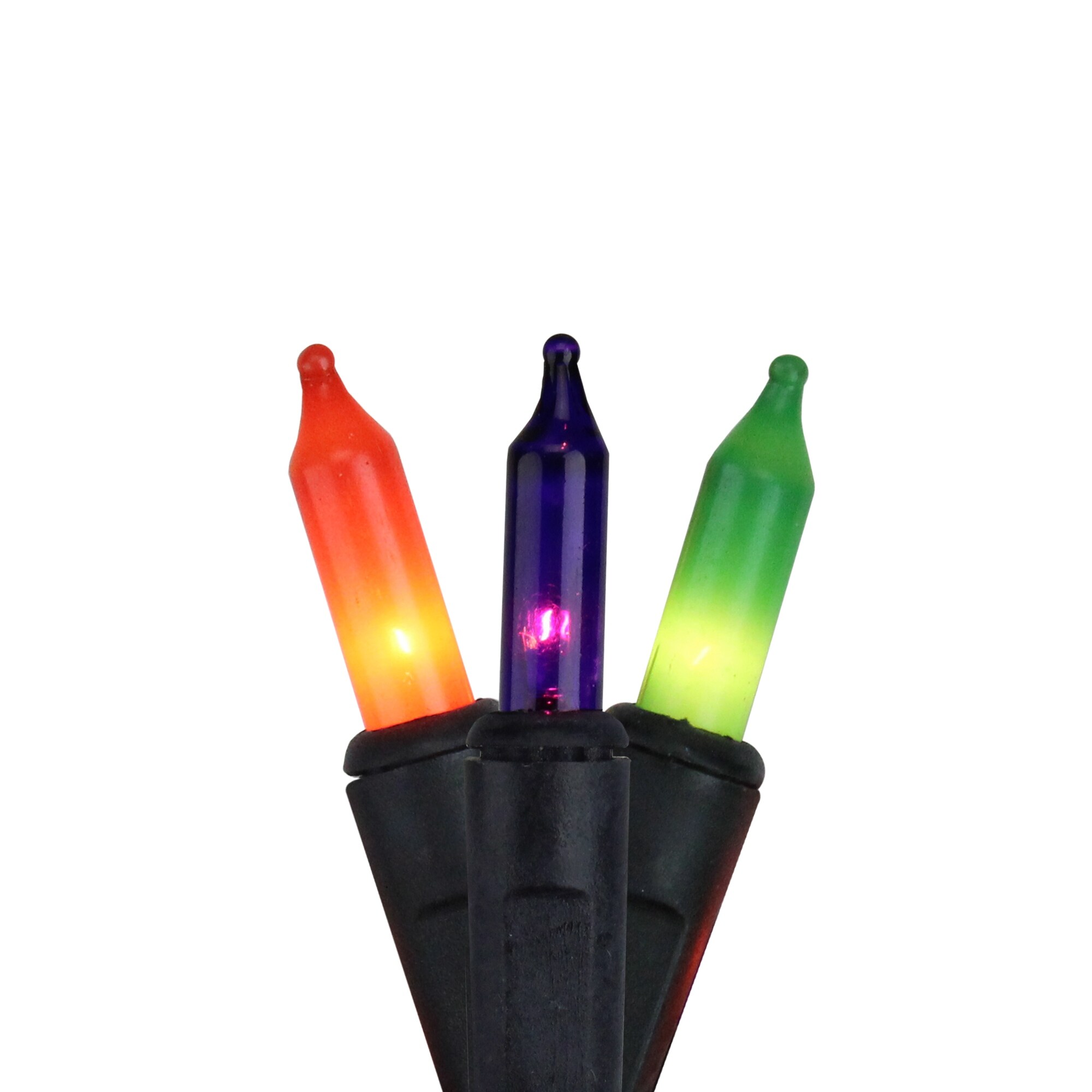 Shop 50 Count Purple And Green Mini Halloween Light Set 15 25ft Black Wire Overstock 17678504