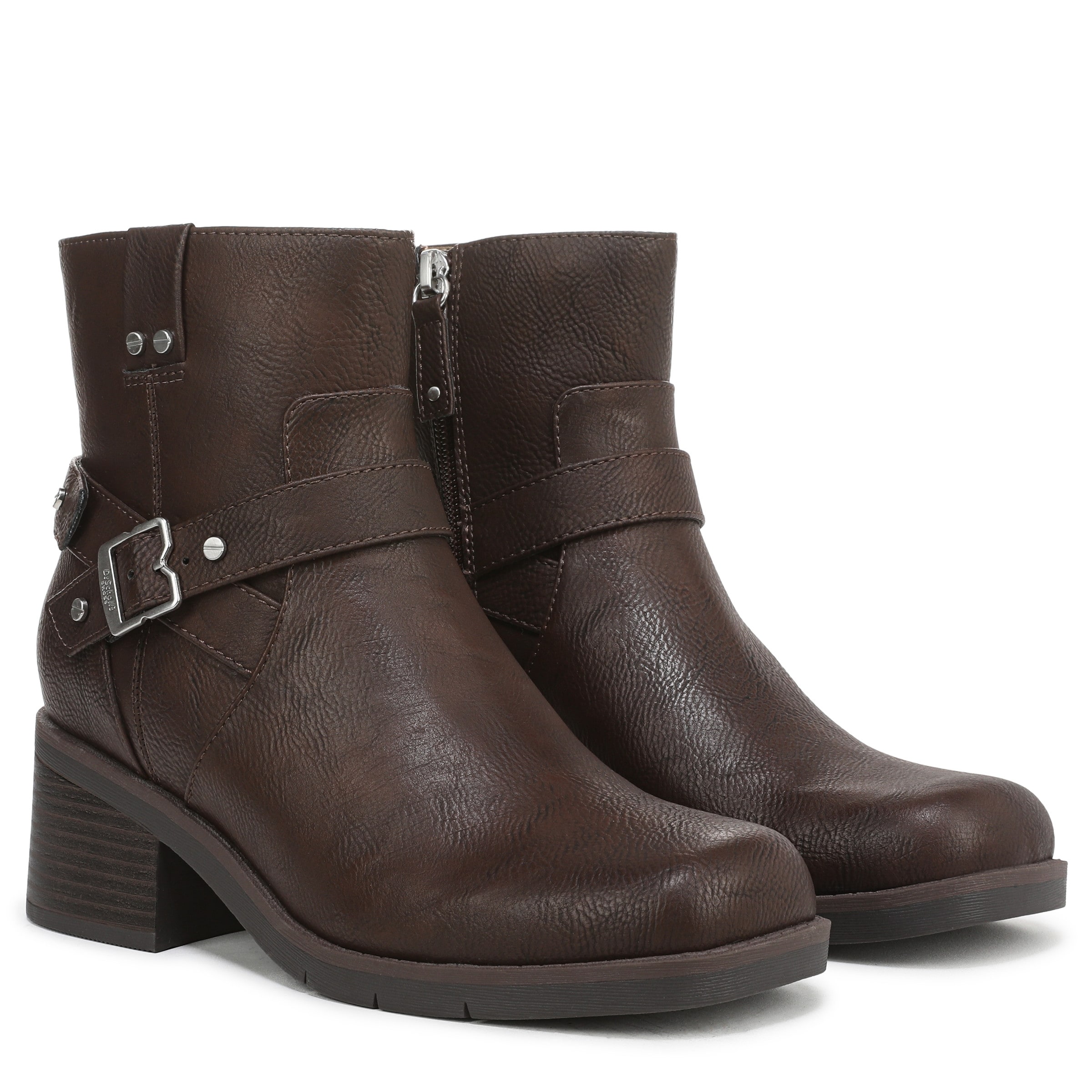 Dr. Scholl's Women's Janis Faux Leather Moto Bootie