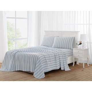 The Farmhouse by Rachel Ashwell Wide Ticking Stripe 4 Piece Sheet Set