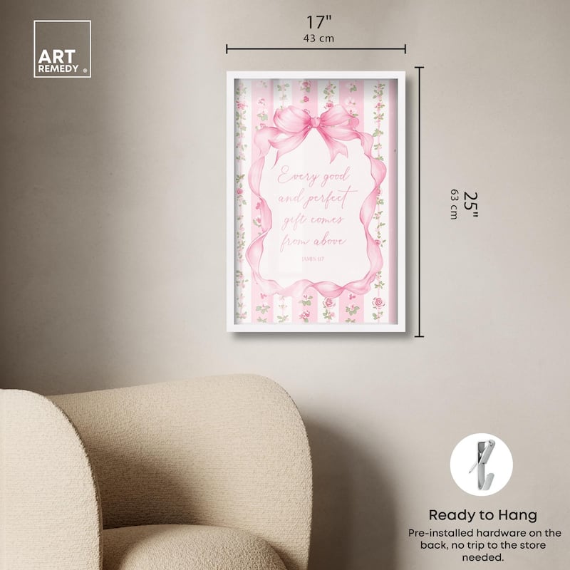 Good and Perfect Gift Bow Shadowbox by Art Remedy