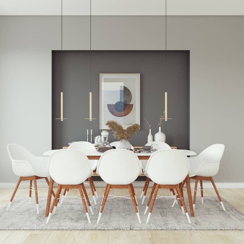 Midtown Concept Hawaii Wood 5-piece Rectangular Indoor Dining Set - 9 Piece Set