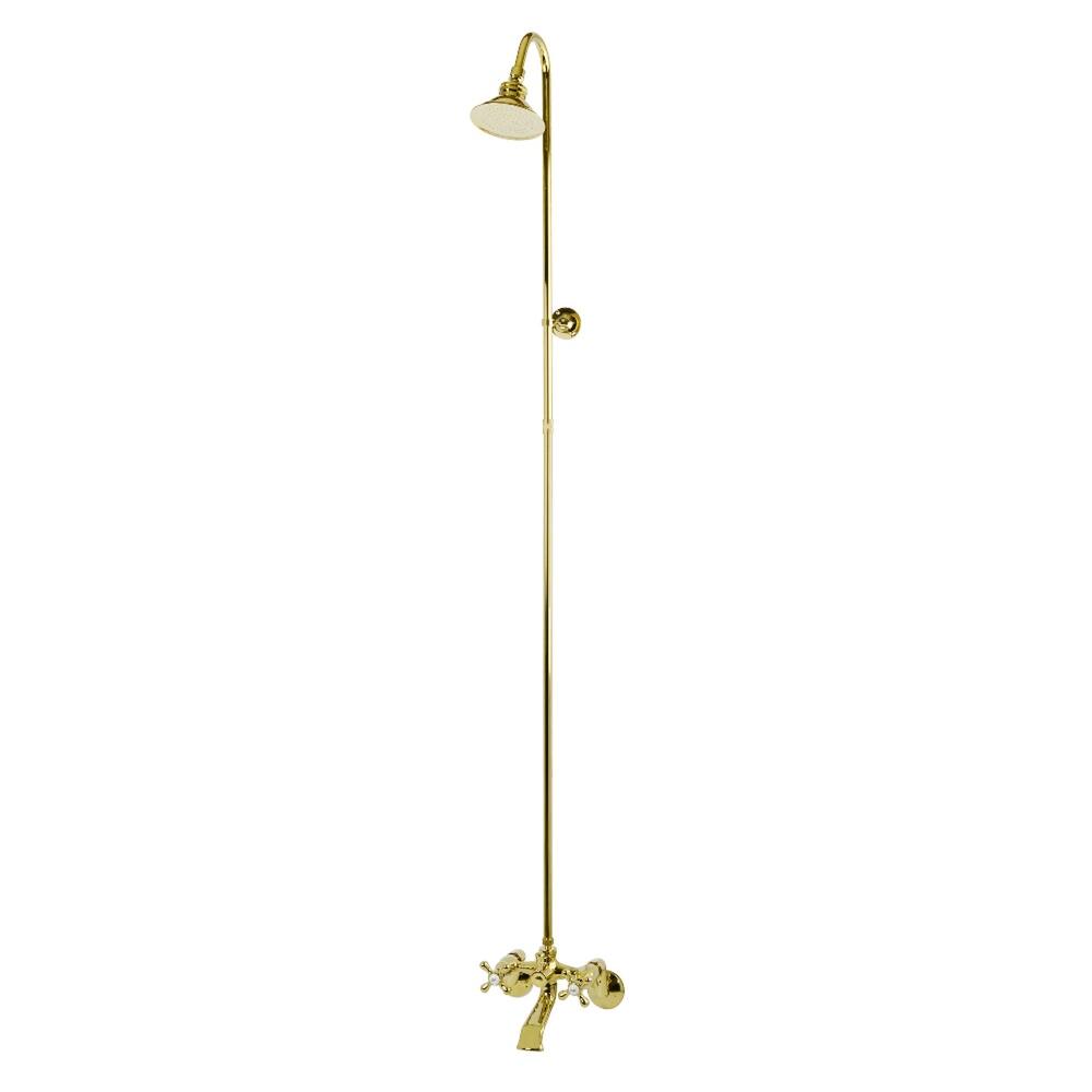 Vintage Shower Combo in Polished Brass
