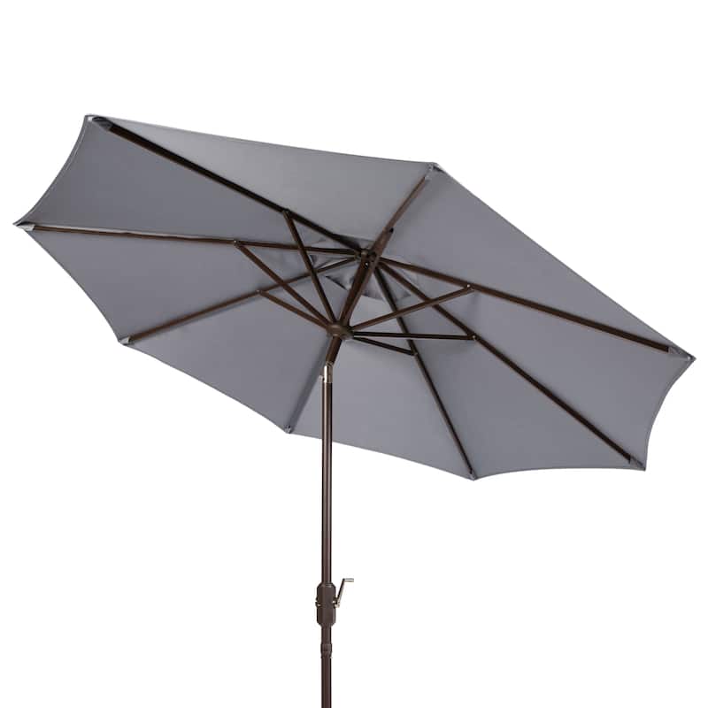SAFAVIEH Rieta Aluminum Tilt And Crank 9-Foot Patio Umbrella, Base Not Included