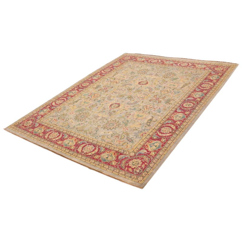 ECARPETGALLERY Hand-knotted Finest Agra Jaipur Grey Wool Rug - 9'0 x 11'1