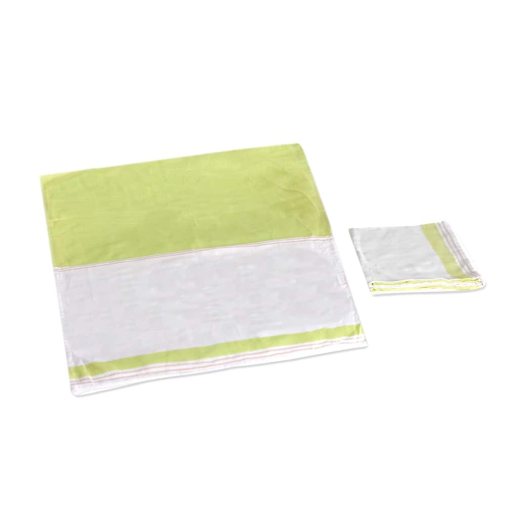 Novica Handmade Green Taste Cotton Dish Towels (Set Of 2)