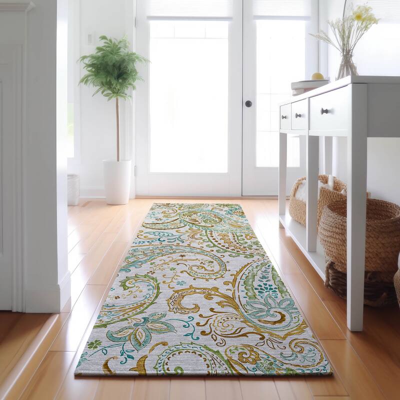 Premium Washable Super Soft Traditional Paisley Mayfield Rug - Ivory - 2' 3" x 7' 6" - Runner